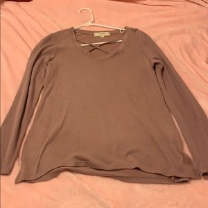 Mauve Criss Cross Top